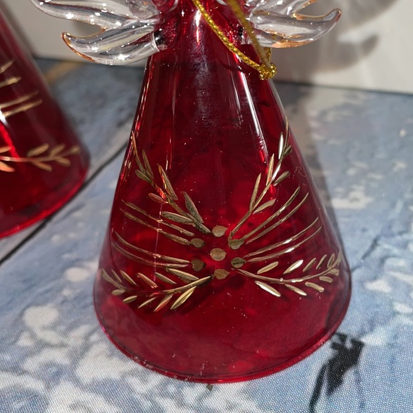 Vintage Sorelle Christmas Ornaments -  Set 3 pcs Red and Gold - Picture 9 of 12